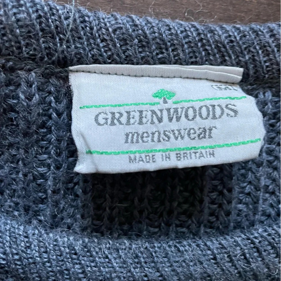 Greenwoods Menswear - Vintage Acrylic Wool Blend Grandpa Sweater Men’s M - Picture 5 of 10